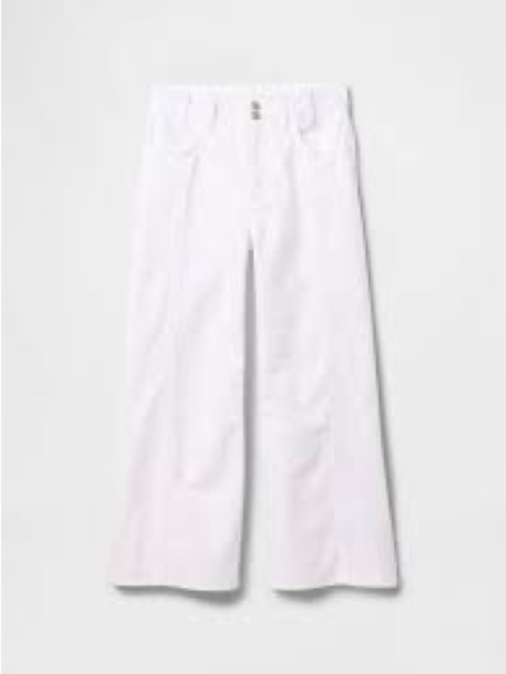 Gap Kids High Rise Stride Wide Angle Jeans White Denim Girls Size 8